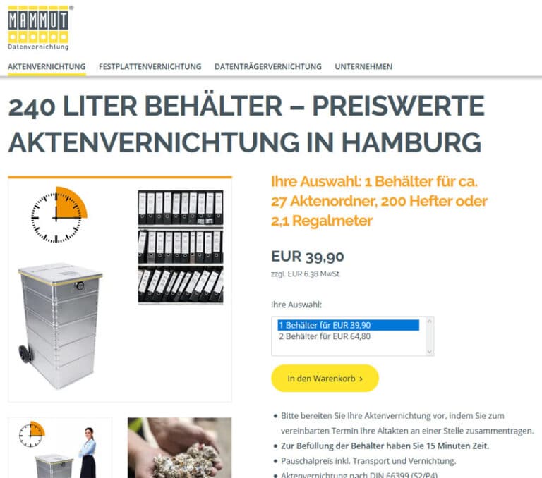 mammut webshop